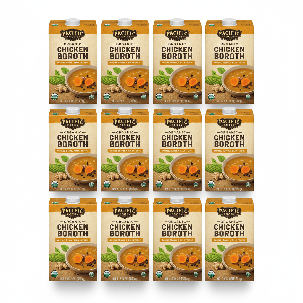 https://farmorganic.shop/products/pacific-foods-organic-chicken-bone-broth-with-ginger-turmeric-and-black-pepper-32-oz-carton-12-pack - https://www.farmorganic.shop