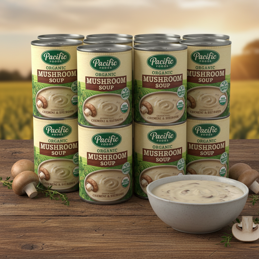 https://farmorganic.shop/products/pacific-foods-organic-cream-of-mushroom-soup-10-5-oz-can-pack-of-12 - https://www.farmorganic.shop