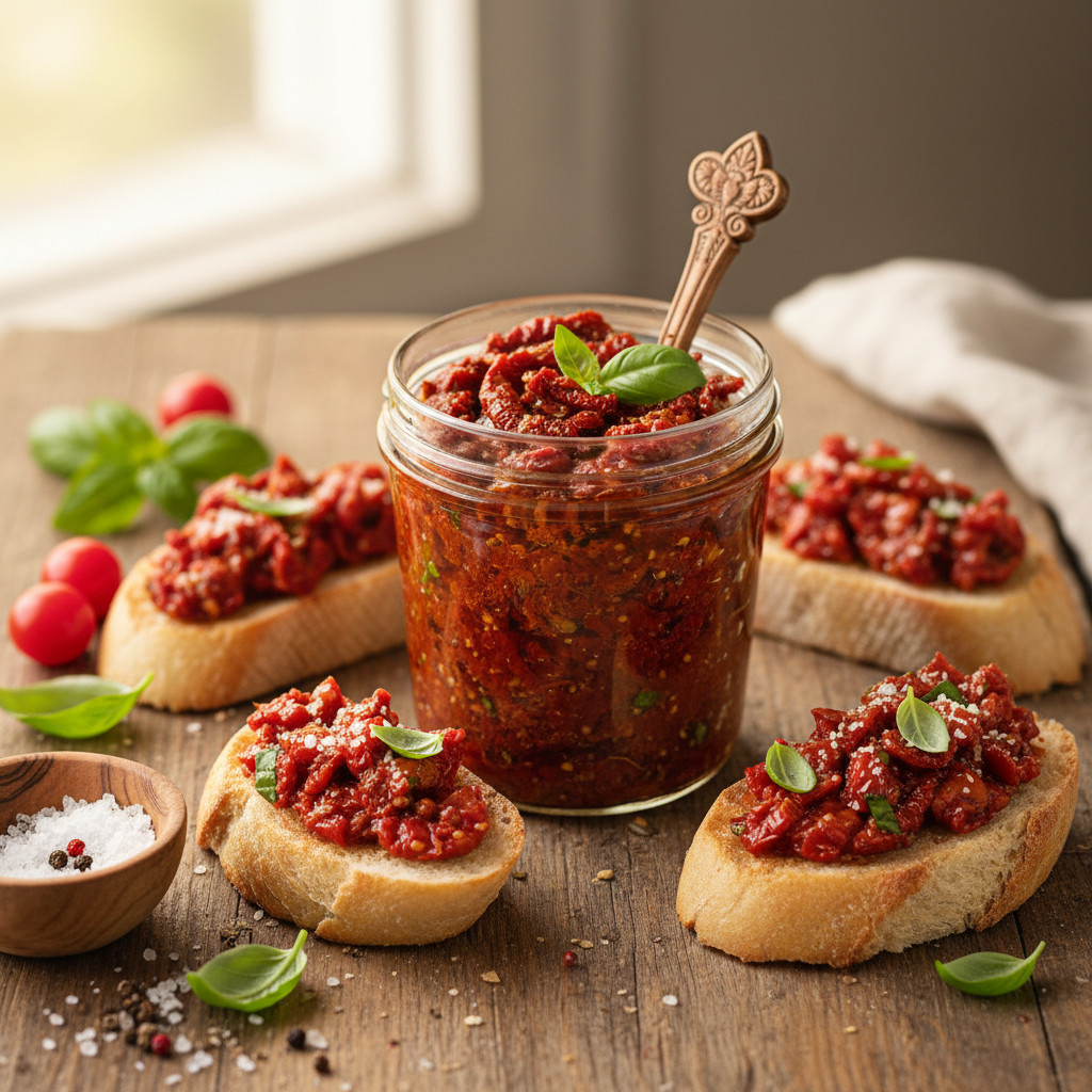 https://farmorganic.shop/products/perfect-choice-sun-dried-tomato-bruschetta-delicious-bruschetta-bread-spread-ready-to-serve-dip-9-9-oz-pack-of-3