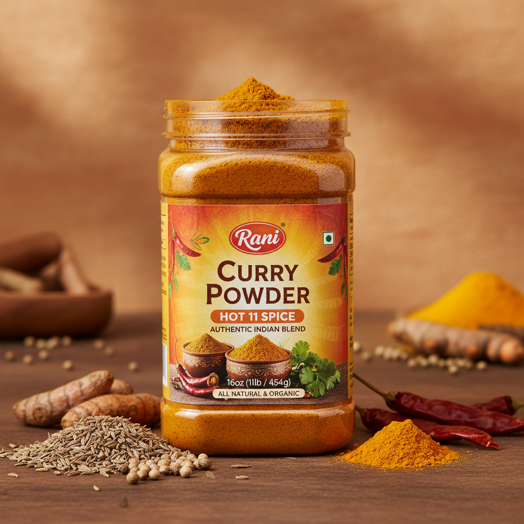https://farmorganic.shop/products/rani-curry-powder-hot-11-spice-authentic-indian-blend-16oz-1lb-454g-pet-jar-all-natural-salt-free-vegan-no-colors-gluten-friendly-non-gmo-kosher-indian-origin