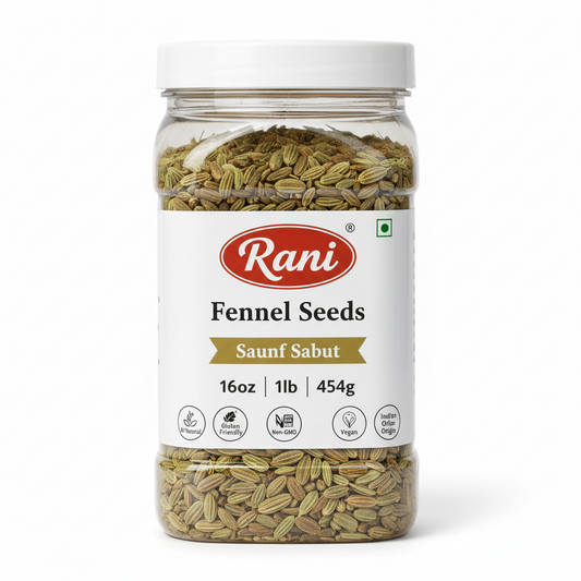 https://farmorganic.shop/products/rani-fennel-seeds-saunf-sabut-whole-spice-16oz-1lb-454g-pet-jar-all-natural-gluten-friendly-non-gmo-kosher-vegan-indian-origin - https://www.farmorganic.shop