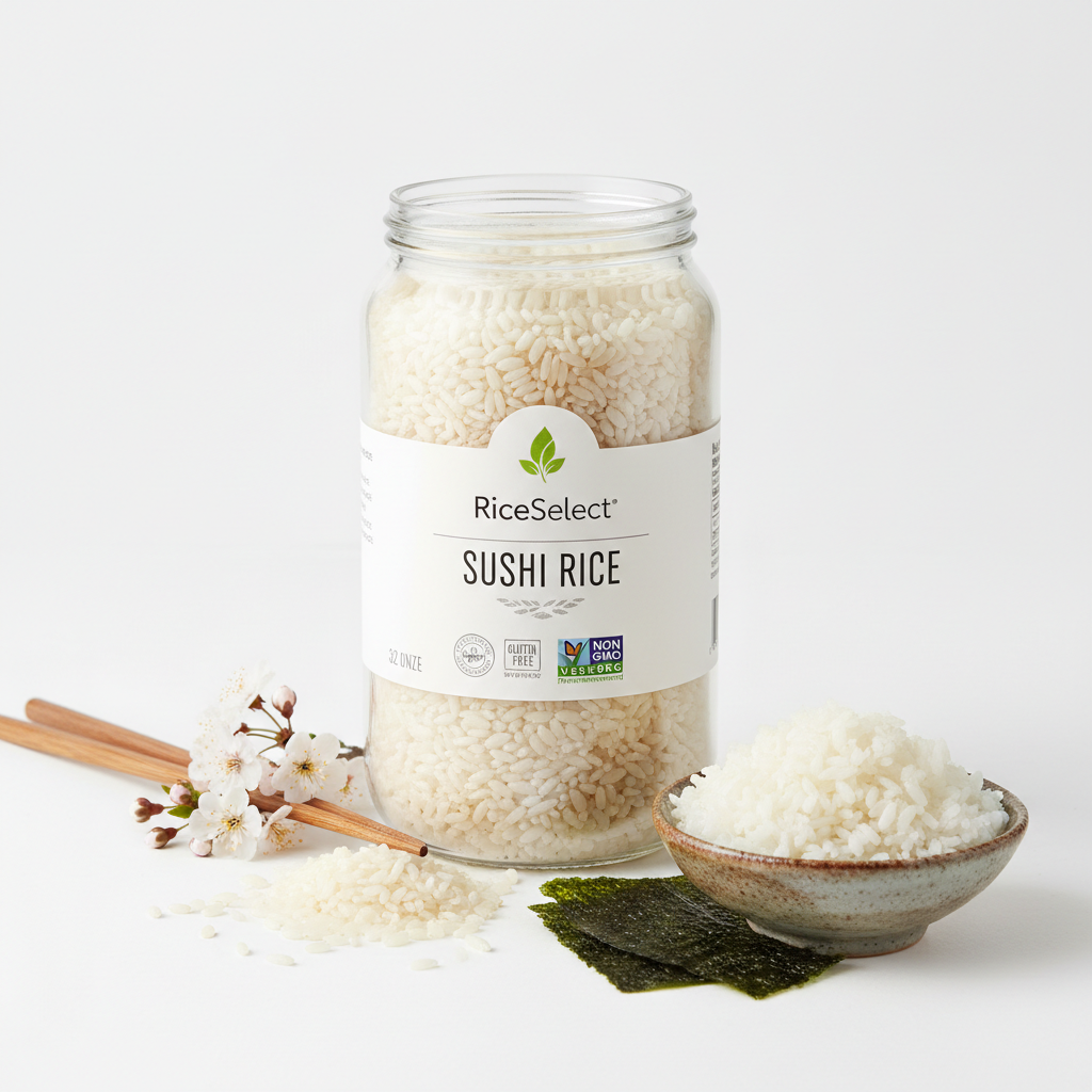 https://farmorganic.shop/products/riceselect-sushi-rice-for-sushi-and-japanese-food-premium-gluten-free-short-grain-rice-non-gmo-32-ounce-jar
