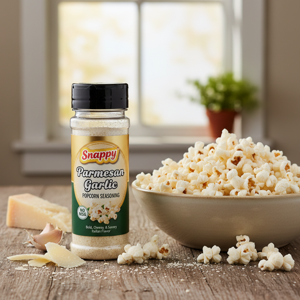 https://farmorganic.shop/products/snappy-parmesan-garlic-popcorn-seasoning-12-oz-bold-cheesy-and-savory-italian-flavor-shaker-no-msg
