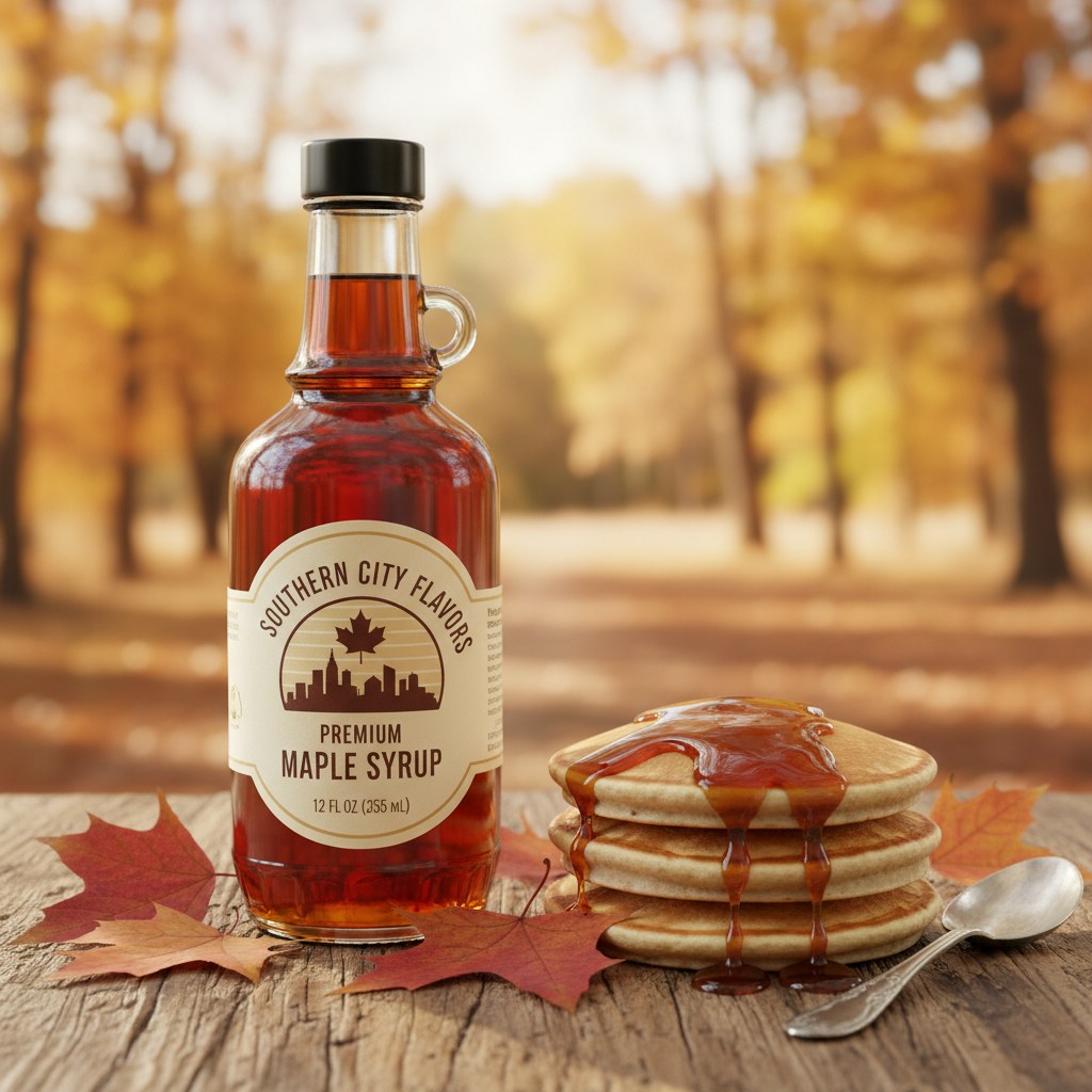 https://farmorganic.shop/products/southern-city-flavors-syrup-maple-12-ounce - https://www.farmorganic.shop