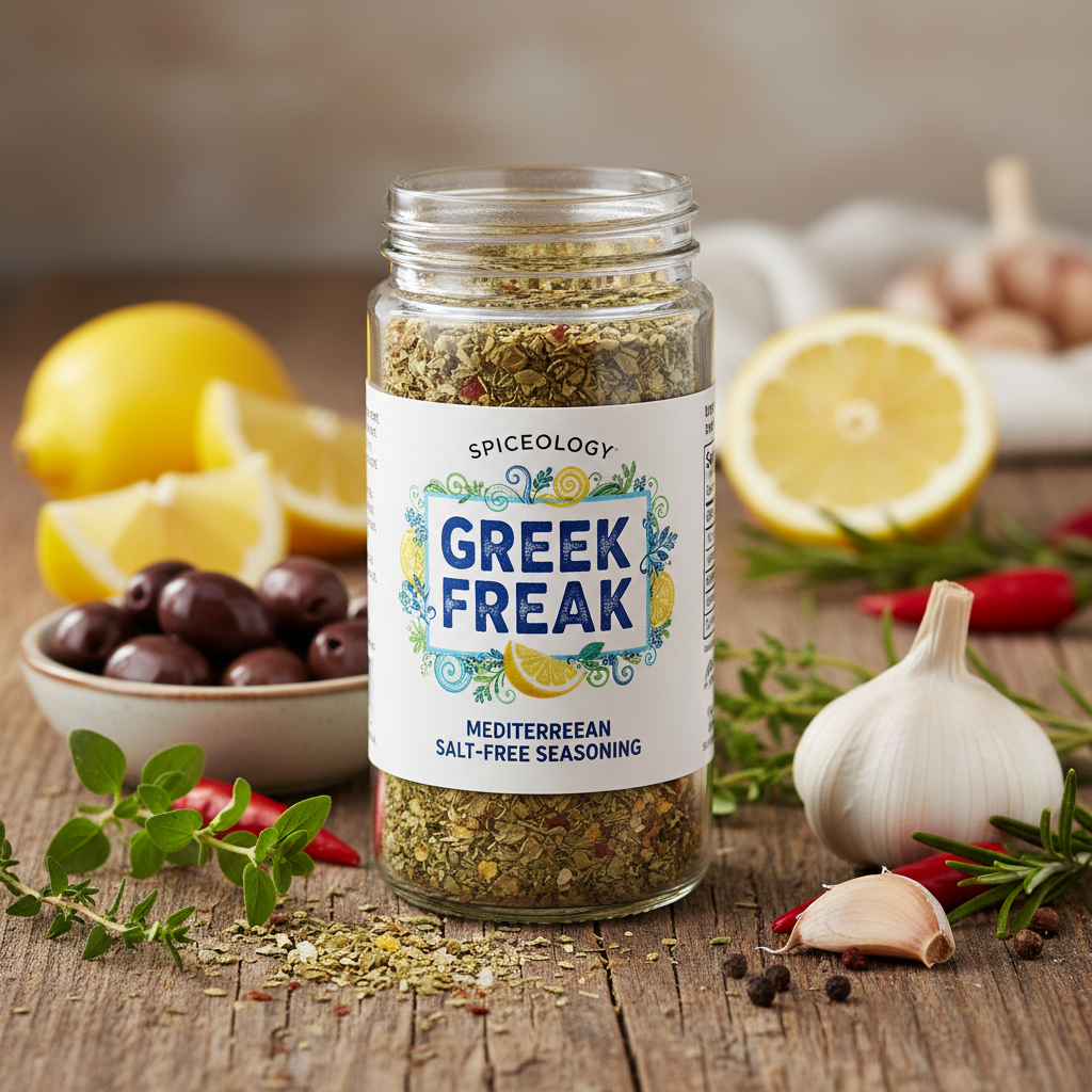 https://farmorganic.shop/products/spiceology-greek-freak-mediterranean-salt-free-seasoning-greek-herbs-spices-for-chicken-potatoes-salad-gyros-pasta-pizza-fresh-ground-chef-crafted-mediterranean-blend-11-5-oz - https://www.farmorganic.shop