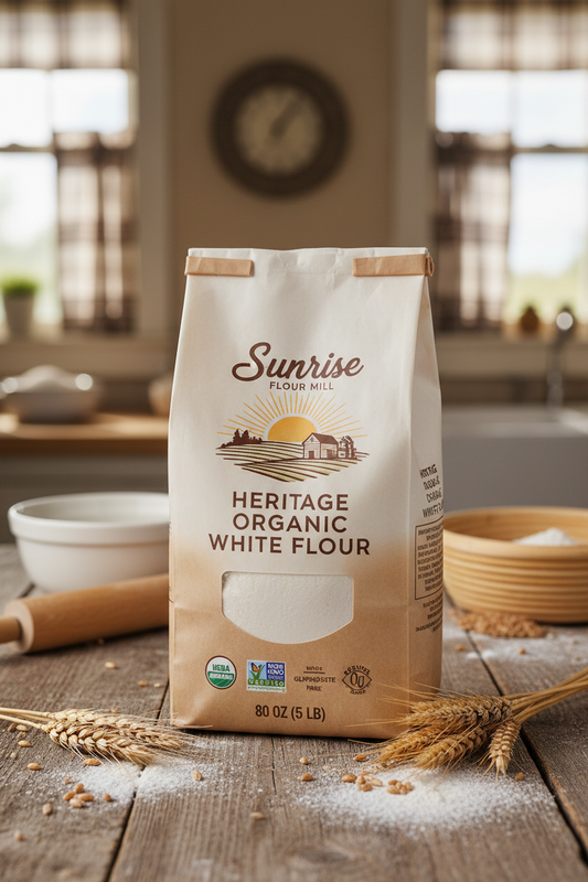 https://farmorganic.shop/products/sunrise-flour-mill-heritage-organic-white-flour-usda-organic-all-purpose-flour-unbleached-non-gmo-kosher-glyphosate-free-high-protein-for-baking-unbromated-white-wheat-80-ounce-pack-of-1