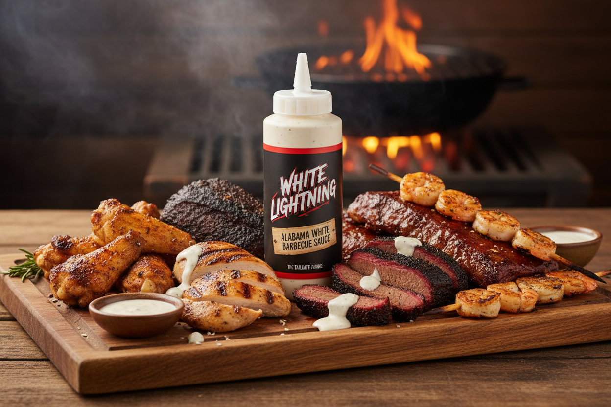 https://farmorganic.shop/products/the-tailgate-foodies-white-lightning-alabama-white-barbecue-sauce-small-batch-bbq-perfect-for-grilling-smoking-or-cooking-wings-chicken-beef-pork-and-seafood-13-75-oz-squeeze-bottle