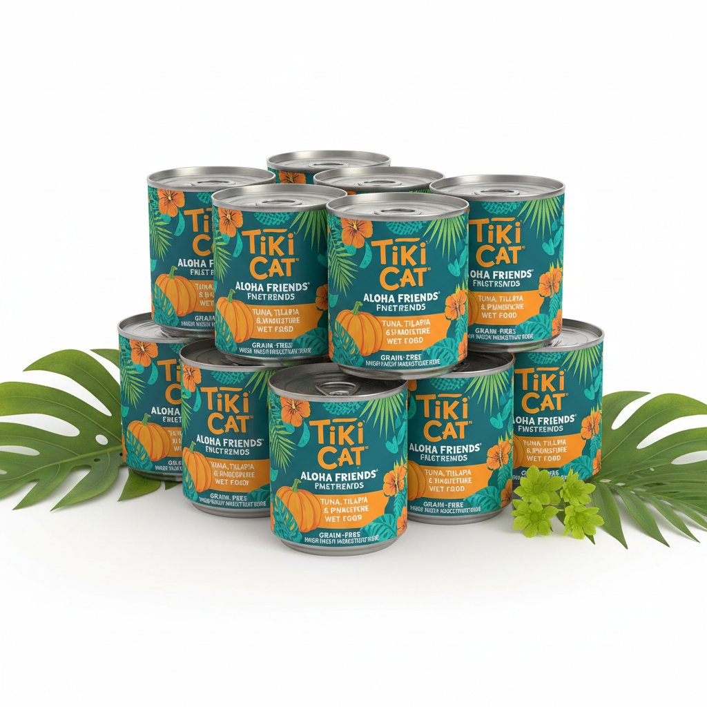 https://farmorganic.shop/products/tiki-cat-aloha-friends-tuna-tilapia-pumpkin-grain-free-high-moisture-wet-cat-food-for-all-life-stages-3-oz-cans-pack-of-12 - https://www.farmorganic.shop