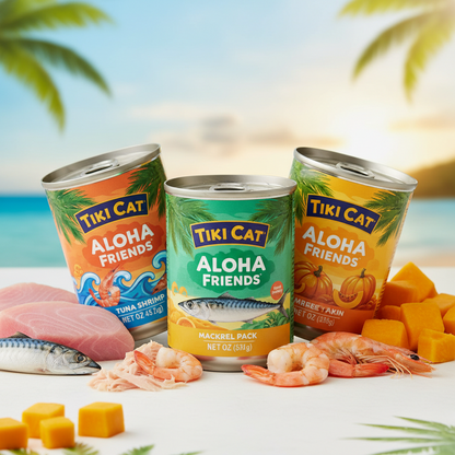 https://farmorganic.shop/products/tiki-cat-aloha-friends-variety-pack-seafood-flavors-with-pumpkin-wet-high-protein-high-moisture-cat-food-for-all-life-stages-3-oz-cans-pack-of-12 - https://www.farmorganic.shop
