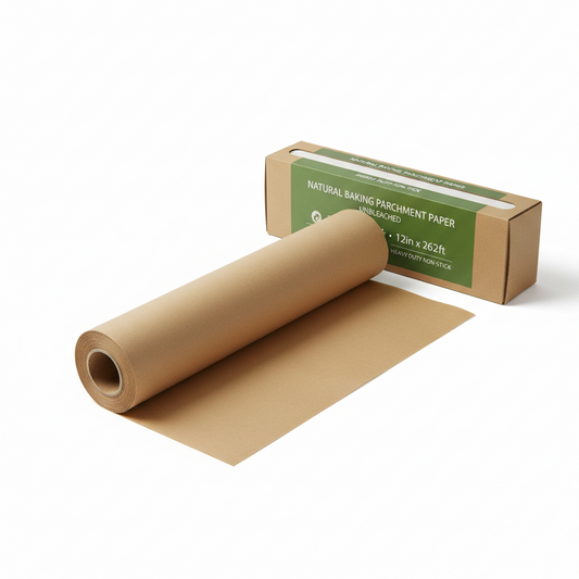 https://farmorganic.shop/products/unbleached-parchment-paper-roll-for-baking-12in-x-262ft-260-sq-ft-heavy-duty-non-stick-baking-paper-with-slide-cutter-brown-parchment-paper-for-cooking-air-fryer-steaming-bread - https://www.farmorganic.shop