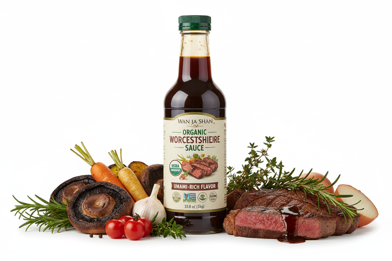https://farmorganic.shop/products/wan-ja-shan-organic-worcestershire-sauce-33-8oz-usda-organic-umami-rich-flavor-marinade-glaze-dressing-dipping-sauce-gluten-free-non-gmo-vegan-kosher-parve-great-for-meats-vegetables-stir-fry