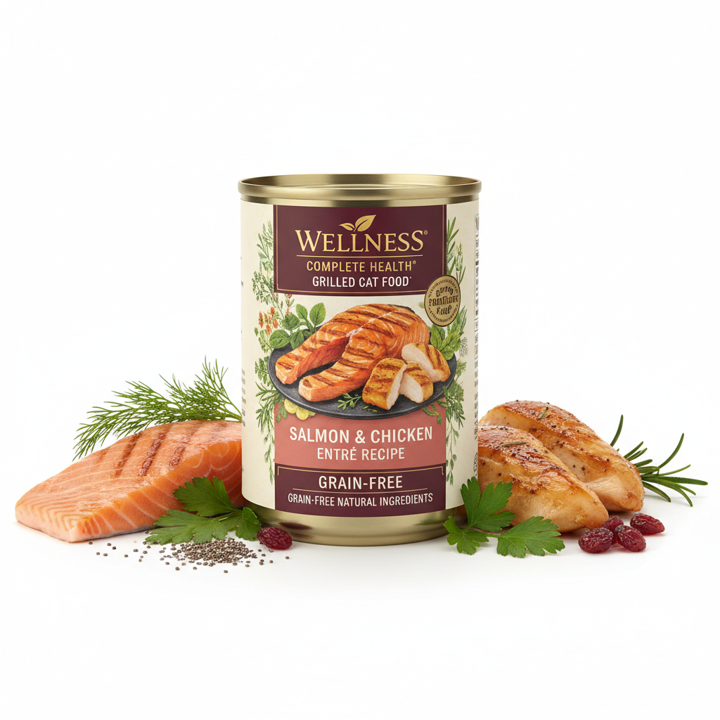 https://farmorganic.shop/products/wellness-complete-health-grilled-adult-wet-cat-food-natural-protein-rich-grain-free-canned-3-ounce-12-pack-salmon-and-chicken-entree-recipe