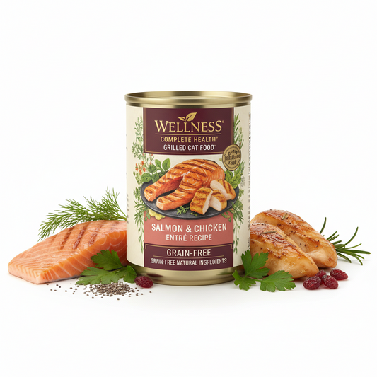 https://farmorganic.shop/products/wellness-complete-health-grilled-adult-wet-cat-food-natural-protein-rich-grain-free-canned-3-ounce-12-pack-salmon-and-chicken-entree-recipe