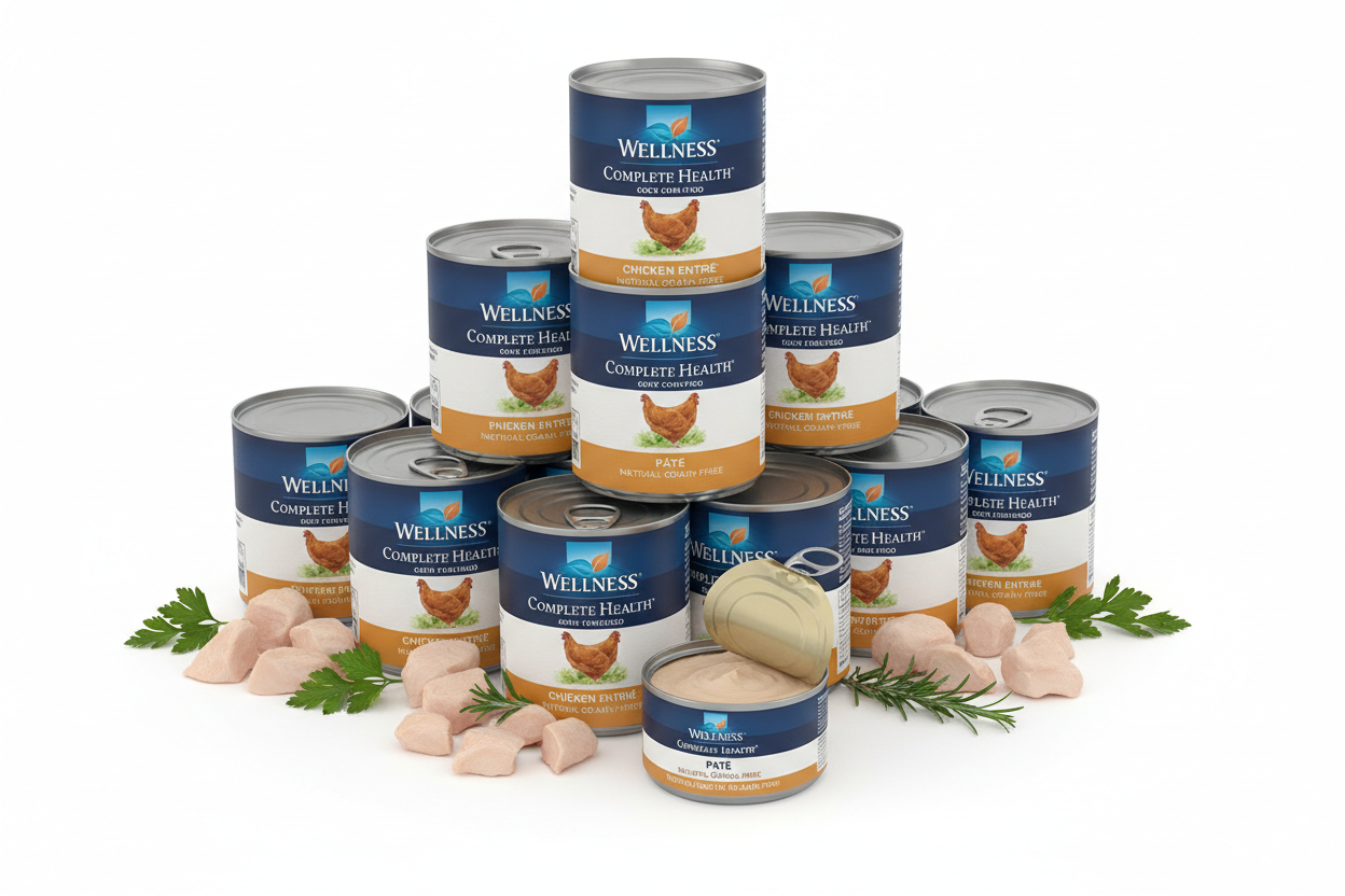 https://farmorganic.shop/products/wellness-complete-health-pate-adult-wet-cat-food-natural-protein-rich-grain-free-12-5-ounce-12-pack-chicken - https://www.farmorganic.shop