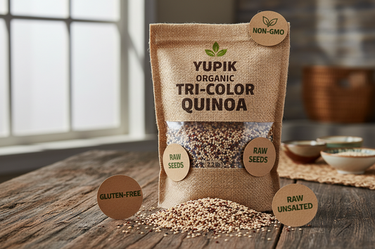 https://farmorganic.shop/products/yupik-organic-tri-color-quinoa-2-2-lb-35-2-oz-non-gmo-gluten-free-kosher-raw-seeds-white-red-black-quinoa-unsalted-oil-free-source-of-fiber-iron-ideal-rice-pasta-replacement